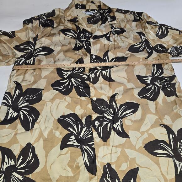 Zara Mens XL Button Up Shirt Floral Regular Fit Tropical Resort Wear Vacation - Picture 7 of 8